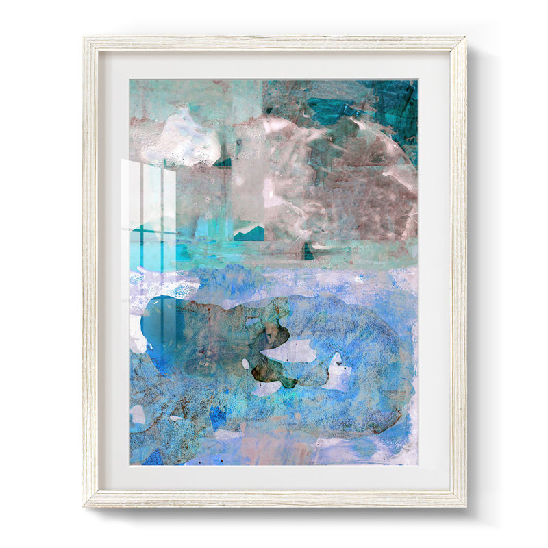 Impasto IV - Impression encadrée, H 28,5 po x l 20,5 po, Blanc