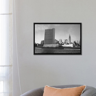 " 1950s View Of United Nations Building And New York City Skyline From East River New York USA " by Vintage Images