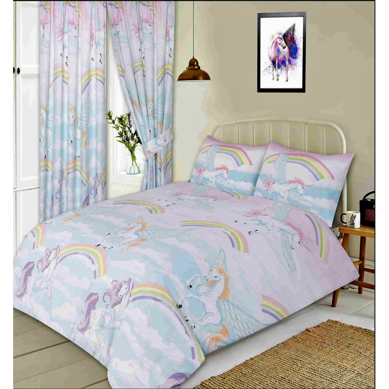 Unicorns 132 TC Duvet Cover Set, Single Duvet Cover + 1 Standard Pillowcase