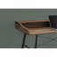Bureau d'ordinateur, bureau personnel, ordinateur portable, tablettes de rangement, L 48 po, travail, stratifié brun, métal noir, contemporain-1228507567