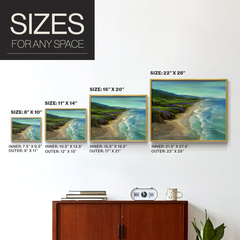Montara Beach -Framed Print - Restickable, 8" H x 10" W