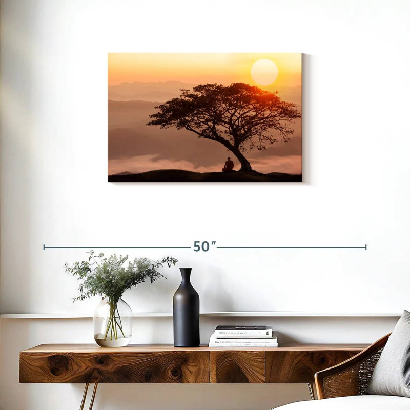 Adella Monk Under A Tree, 20" H x 30" W