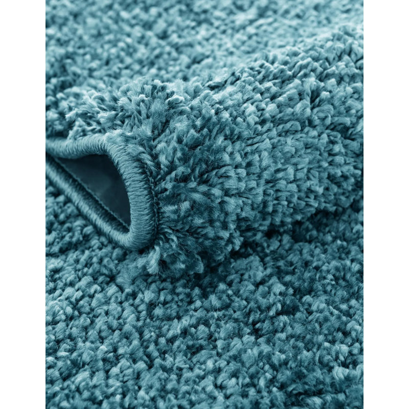 Tapis turquoise, Rond 3 pi 3 po