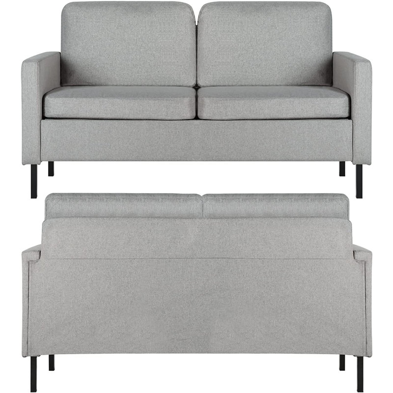 Redi Upholstered 56.3'' Loveseat, Light Gray