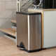 simplehuman 50 Liter / 13.0 Gallon Rectangular Kitchen Step Trash Can, Brushed Stainless Steel