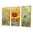 Toile avec cadre flottant or