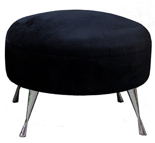 Simple Accent Stool, Black