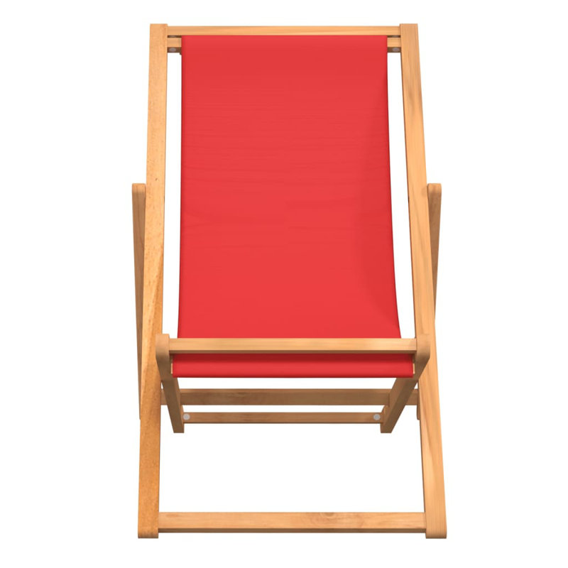 Hayg Folding Beach Chair, Red