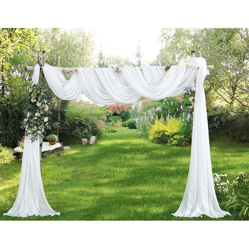 Panneaux de mariage et drapeaux décoratifs, Blanc, H 360 po x l 35 po