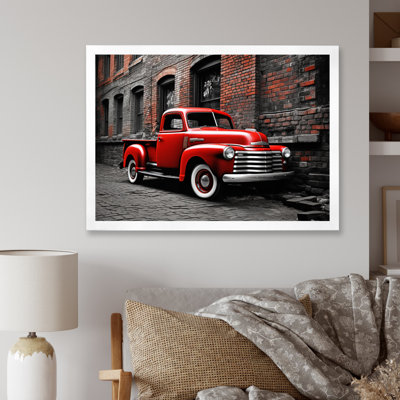 «Red Pickup Truck Vintage Hauler I», reproduction sur toile