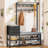 Hall Tree With Bench And Shoe Storage,7-in-1 Entryway Bench With Coat Rack, Hall Tree With Storage Bench, Hangrod And 9 Hooks, Rustic -903264596