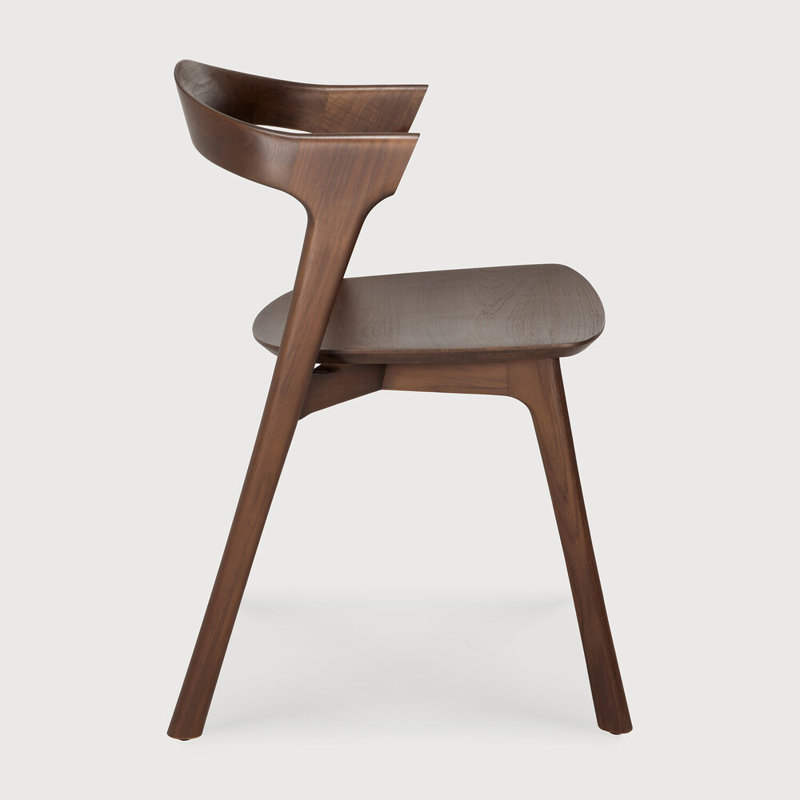 Bok Solid Wood Dining Chair, Teak Brown