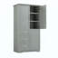 Armoire de rangement haute et large avec portes pour salle de bain / bureau, trois tiroirs-374780524