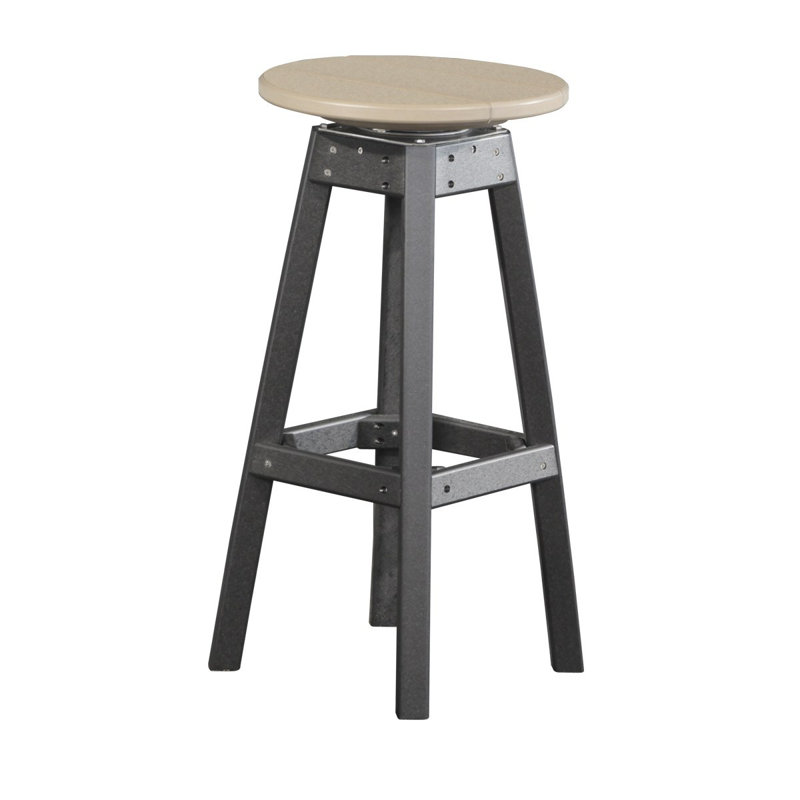 Tabouret de bar de patio 29,75 po Alsfeld, Bois vieilli, Brun châtaigne