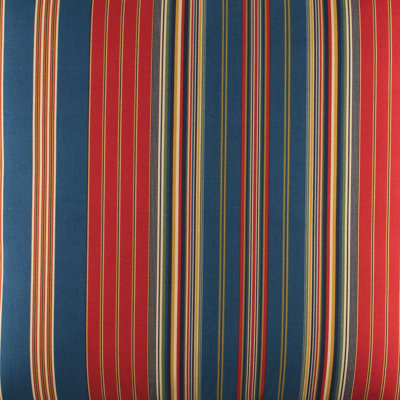 Wilderness Royal Traditional Cotton Stripe Fabric by the Yard