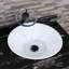 Ceramic Round Above Counter White Bathroom Sink Art Basin