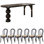 American style solid wood dining table set