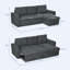 Rayssa 3 Seater Sectional Sofa Bed-606521891