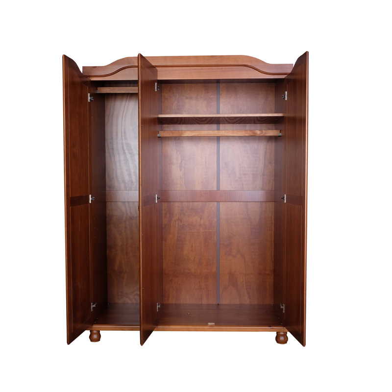 Armoire-penderie 3 portes Anass Kyle, Moka