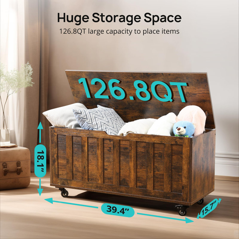 Clairville Storage Bench, Walnut