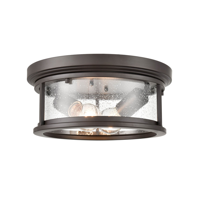 2 lumières 12 po Bronze thermolaqué pour l'extérieur, Bullé, Bronze