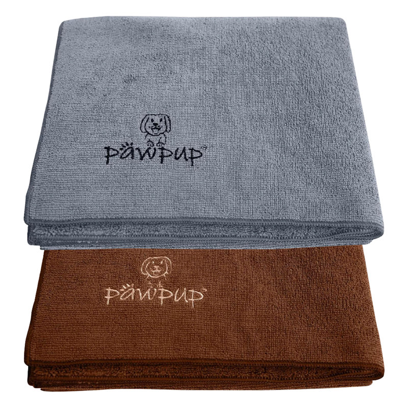 Outdoor Microfiber / Polyester Pet Blanket, Brown and Grey, 100 x 60 cm