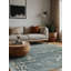 Tapis bleu lavable à la machine-1079816494