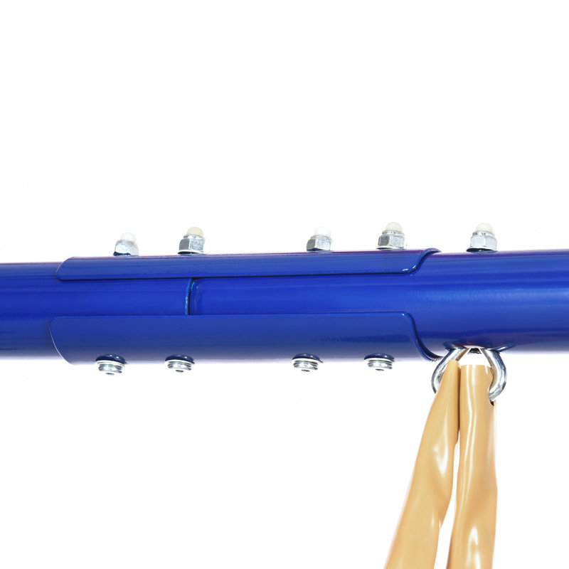 Balançoire arrière 5 en 1 616 lb - Robuste, avec balançoire, balançoire à disque, balançoire à disque, fauteuil oscillant, soucoupe d'extérieur Blue Convey