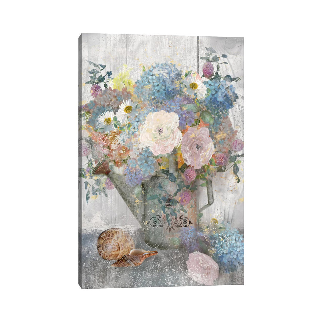 Bucket of Flowers II by Nan - Painting Print on Canvas