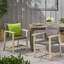 Chaise de salle à manger en bois et osier Hampton (ensemble de 2)-607840540
