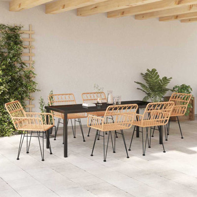 Eliezel 6 - Person Patio Dining Set with Rectangular Table