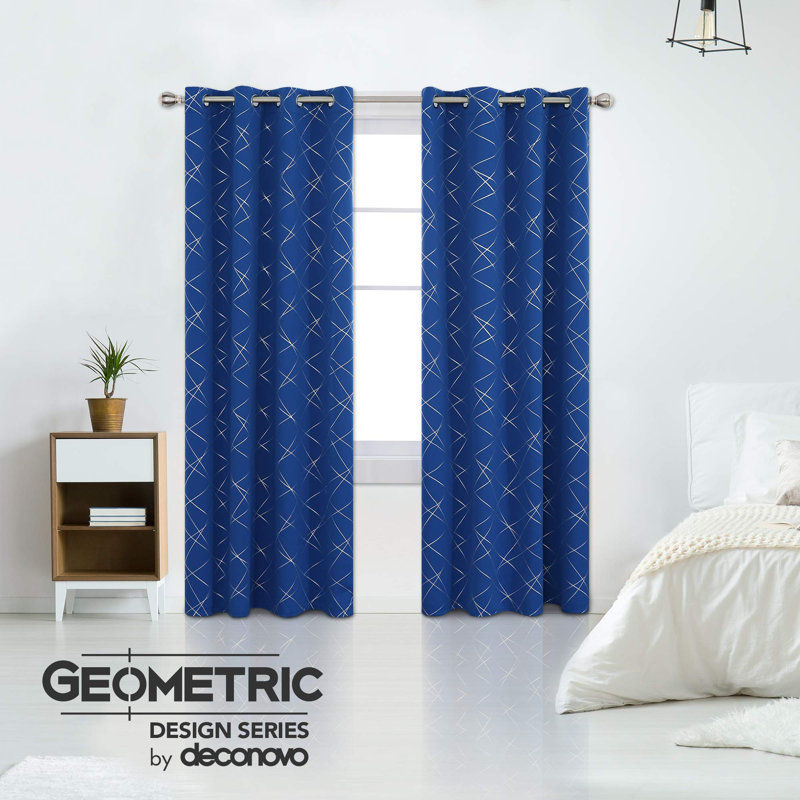 Room Darkening Curtain Panel Pair, Grayish White, 52" W x 72" L