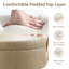 Repose-pieds rond avec rangement en similicuir Duanys-1534653987