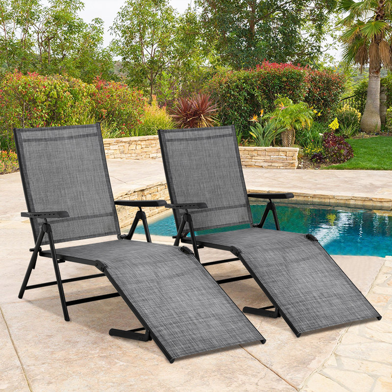 Chaise de patio inclinable