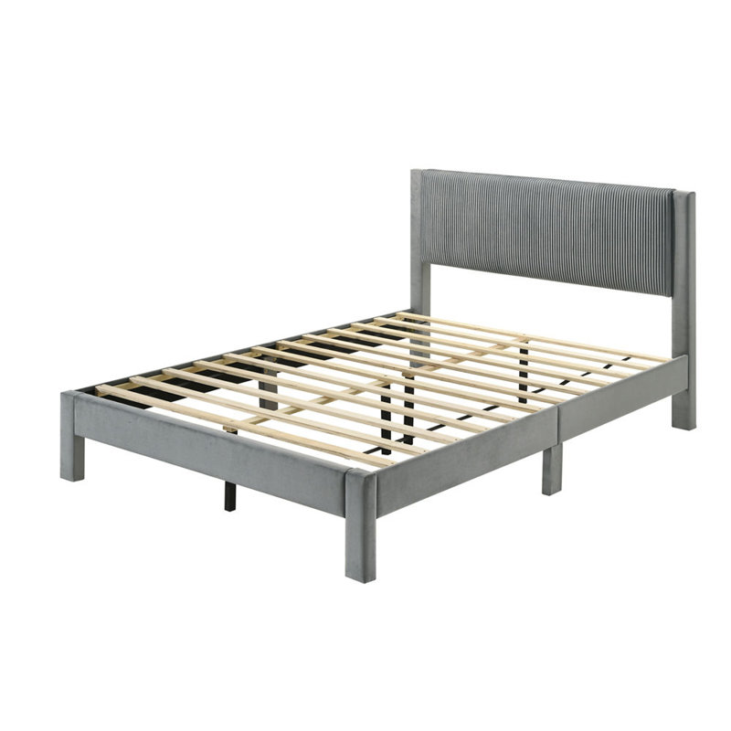 Mobilier de chambre à coucher 1pc, Gris clair, Grand lit