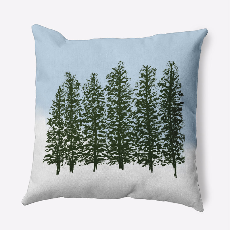 Holiday Essence Hidden Forrest Square Pillow Cover & Insert, Green, 18" H x 18" W
