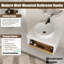 Ensemble de meuble-lavabo simple mural 24 "avec lavabo rond en céramique-130119954