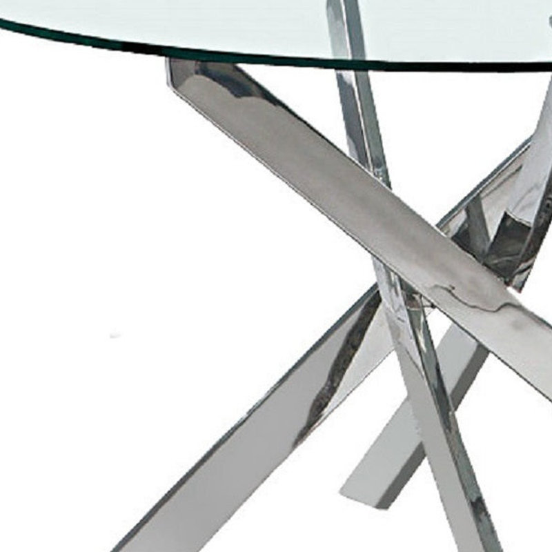  Table de salle à manger 54 po, 30"H x 54"L x 54"W, Silver