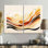 «Burnt Orange Waves Abstract IV», reproduction d'art moderne sur toile 2 pièces
