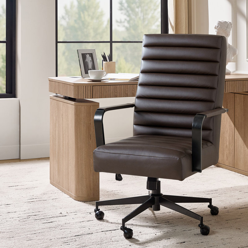 Chaise de bureau pivotante inclinable Anagrace Martha, Brun