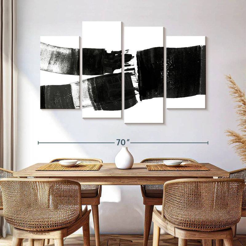 Avery brossé abstrait, H 42 po x l 68 po