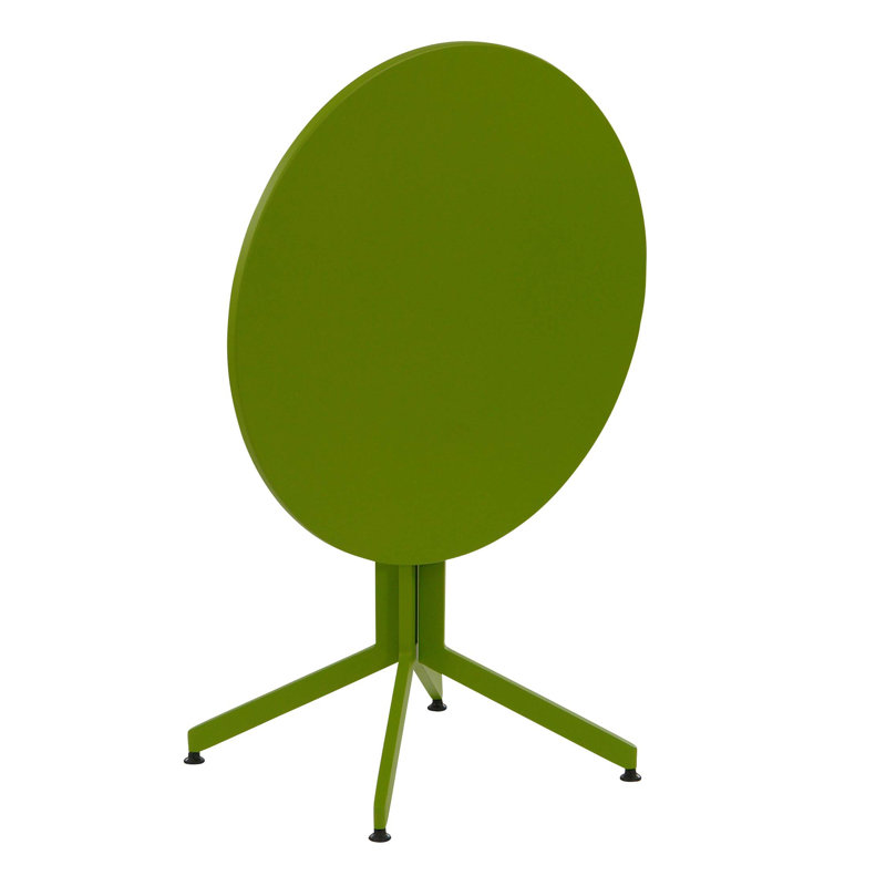 Olivier Round Metal Folding Outdoor Dining Table , 80cm cm W 80cm cm D, Green