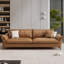 Causeuse coussin orange en cuir véritable