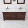 Aberdeen 72 In. Double Sink Blue Limestone Countertop Vanity In Rustic Sierra With Mirrors