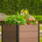 19-48" Wood Look Elevated Garden Bed, Composite Planter Box for Vegetables & Herbs, Patio-1522992885