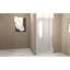 Porte de douche pivotante 25 à 24 po x 72 po, cadre en aluminium, demi-cadre, film en verre trempé antidéflagrant de 1/4 po (6 mm)-120984805