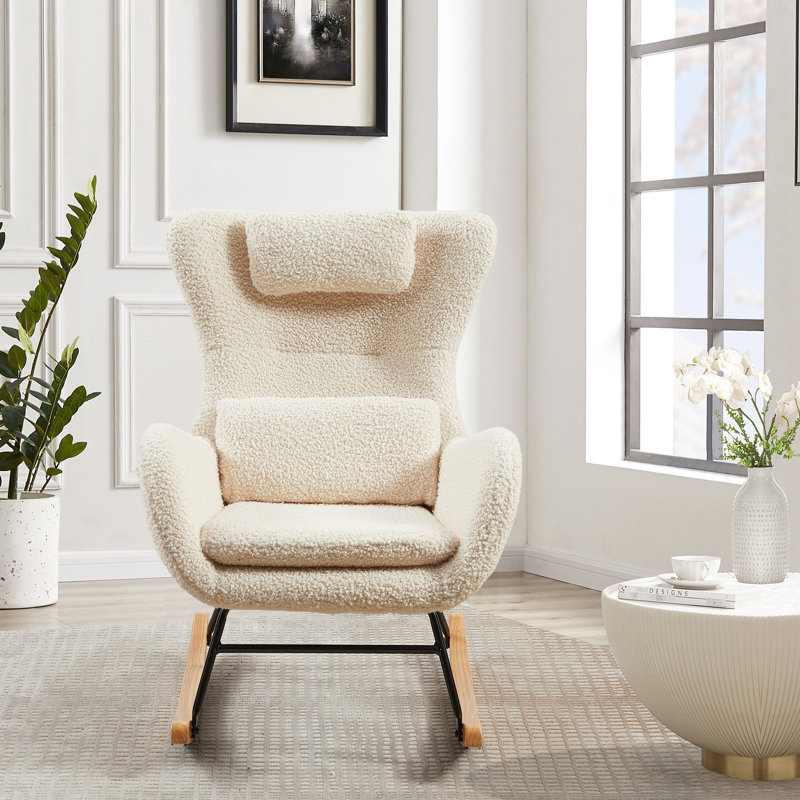 Chaise berçante beige
