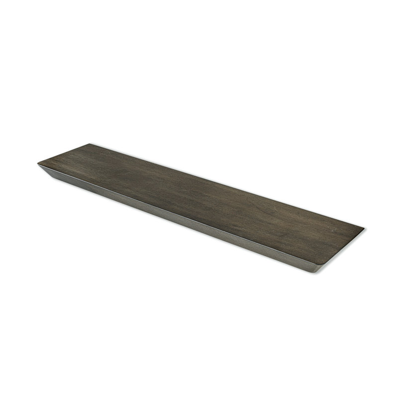 Tablette flottante en bois massif 2 pièces Chikita, Noyer, H 1,5 po x l 30 po x P 7 po