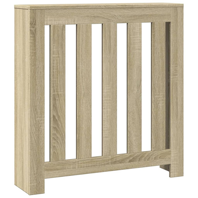 Small Radiator Cover, Sonoma Oak, 78 x 20 x 82 cm, Vertical Slats