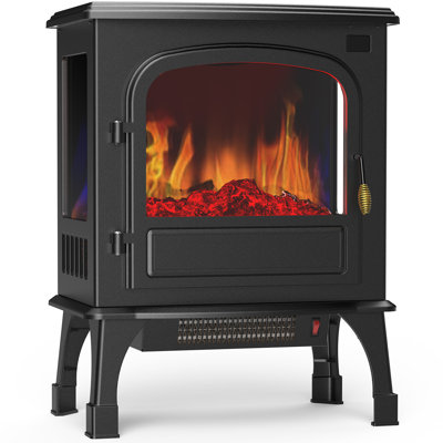 Foyer électrique de style armoire 26 po avec télécommande et effet de flamme réaliste 3D 26 po